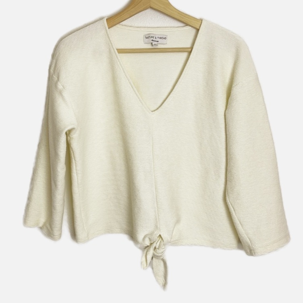 Madewell Texture & Thread tie front top L